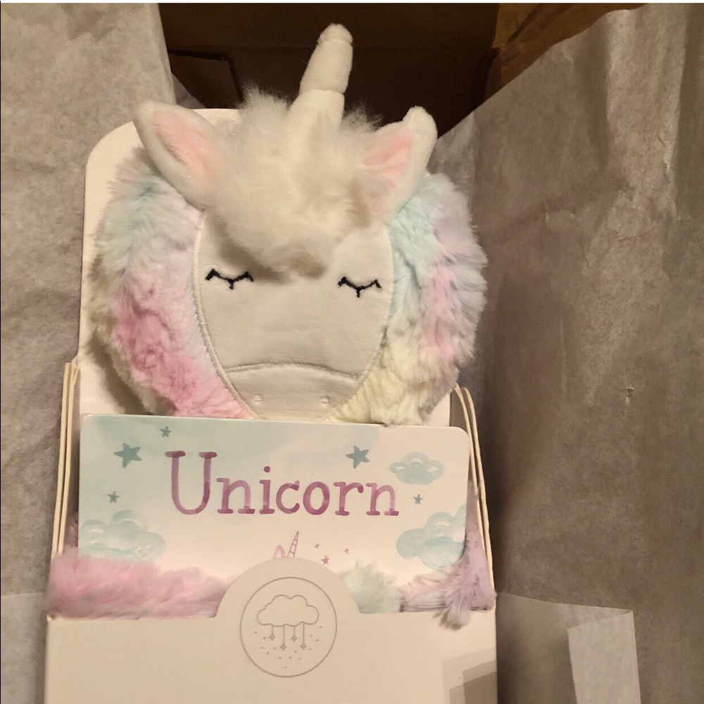 Slumberkins rainbow unicorn tie dye with book
